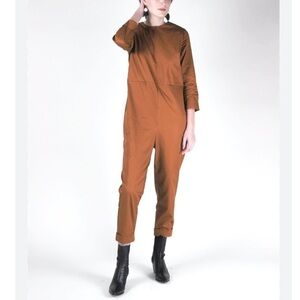 IGWT‎ Simon 100% Cotton Front Zip Slim Crop Jumpsuit In God We Trust Women’s SM